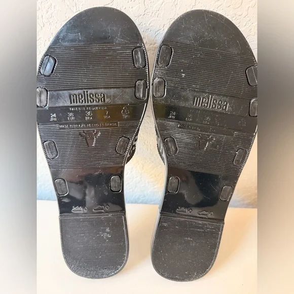 Melissa Black Slide Sandals | Chic Minimalist Summer Slides | Slightly Wide Fit - Picture 5 of 7